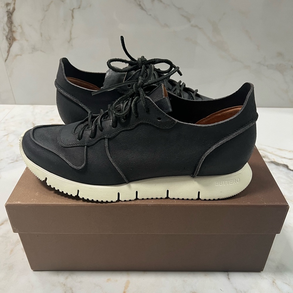 Buttero Sneakers, Premium Italian Leather, Size 42EU (9.5-10 US)